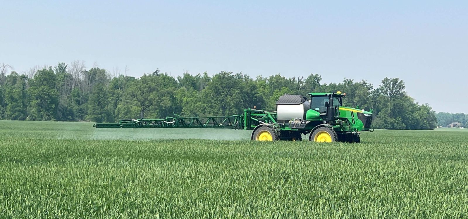 Custom sprayer out on the field