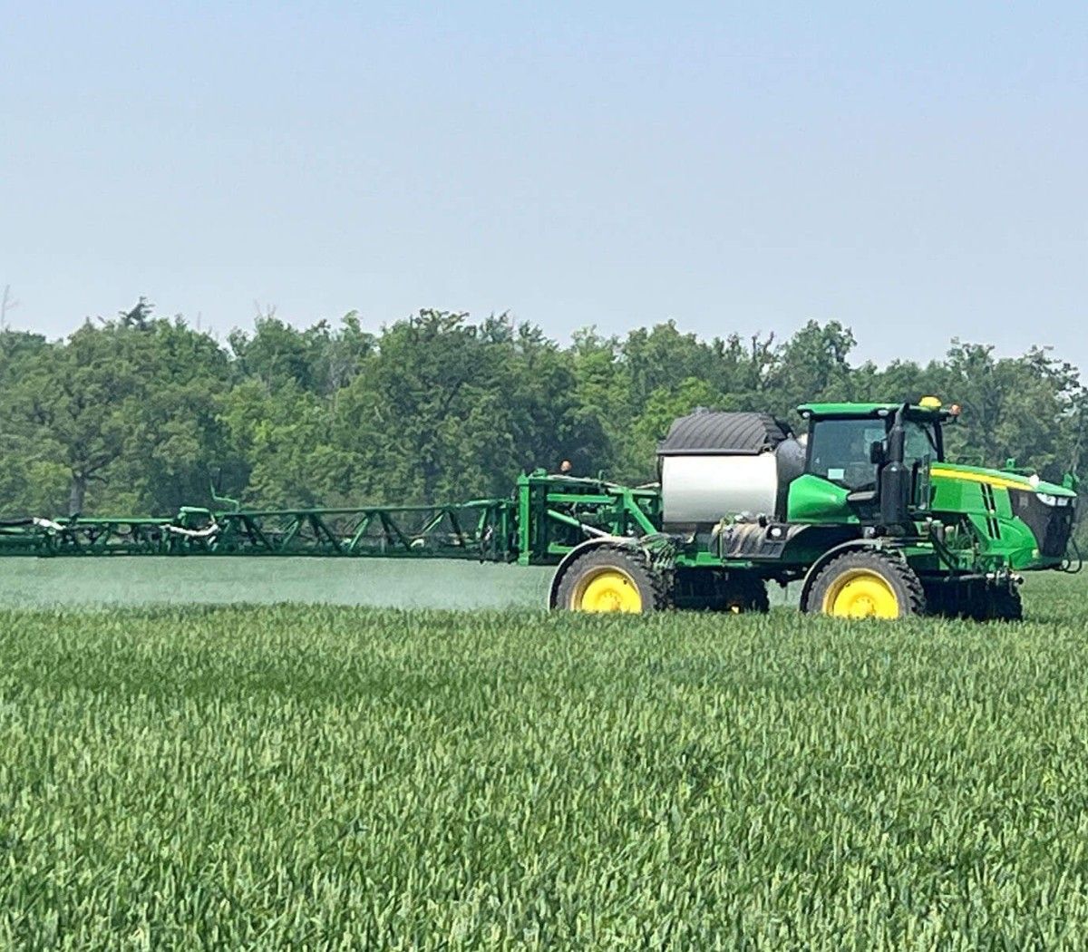 Custom sprayer out on the field