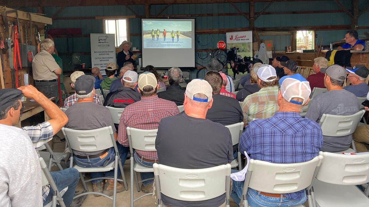 Many people sit to enjoy a presentation