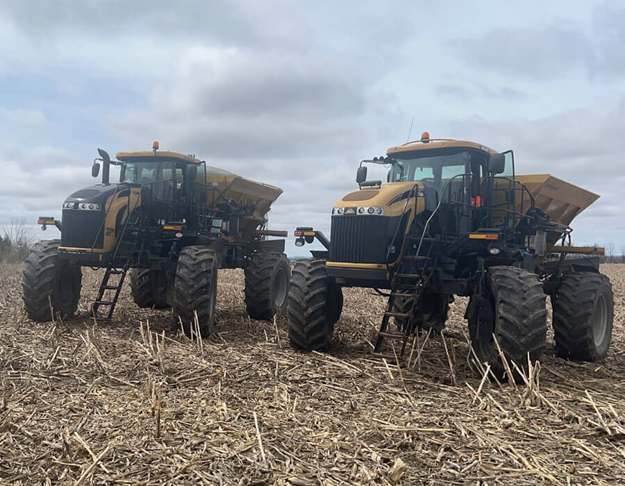 Alliance Agri-Turf's agricultural equipment on crop Alliance Agri-Turf Custom Application
